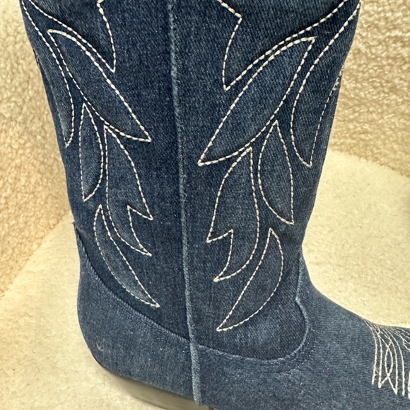 BAND OF THE FREE Western Denim Boot Womens Multi Size Tall Cowgirl NIB… - Picture 8 of 14